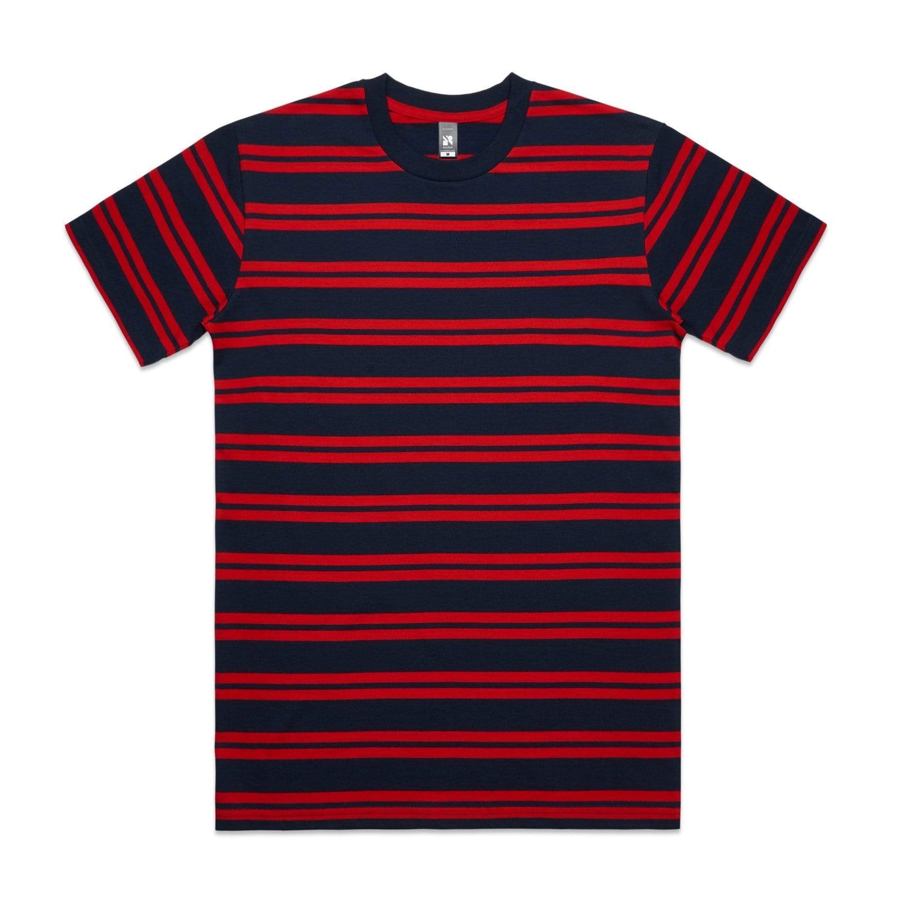 As Colour Men's classic stripe tee 5044 Casual Wear As Colour NAVY/RED XSM 